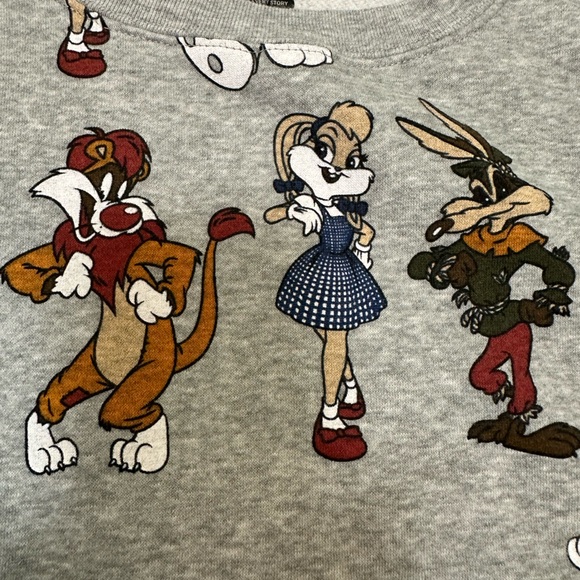 Warner Bros. Bugs Bunny & Friends Celebrating Every Story Fleece Sweatshirt. 3XL - Picture 4 of 14